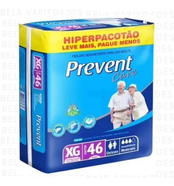 Encontraproduto.com.br - Fralda Geriátrica Prevent Hiper XG com 46 Unidades