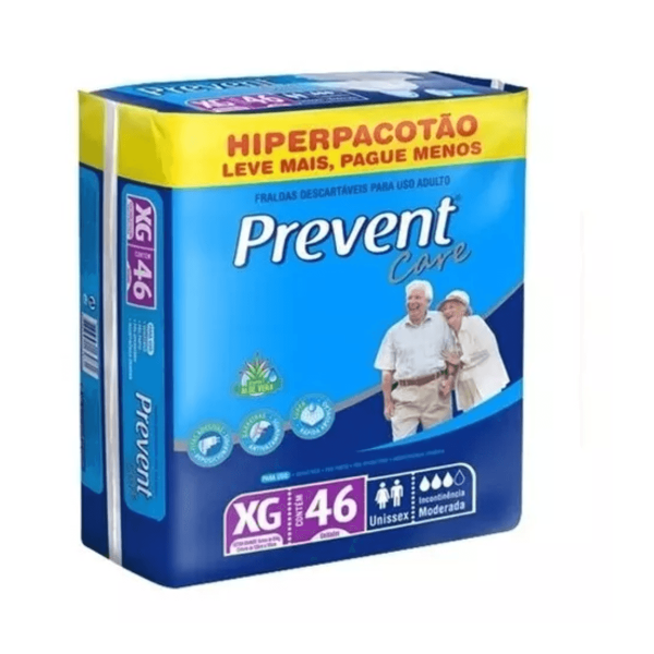 Encontraproduto.com.br - Fralda Geriátrica Prevent Hiper XG com 46 Unidades