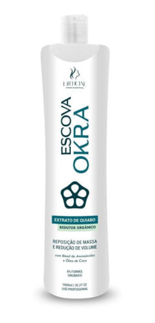Kit Escova Orgânico Okra Extrato de Quiabo - Essencial - 1000ml