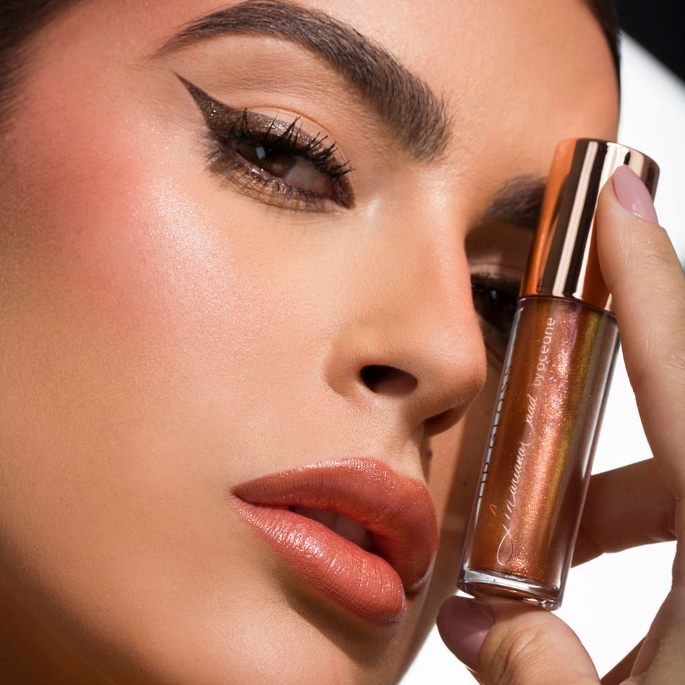 Encontraproduto.com.br - Brilho Labial Rosa Dourado Mariana Saad By Océane - Lip Gloss Sunset 4g