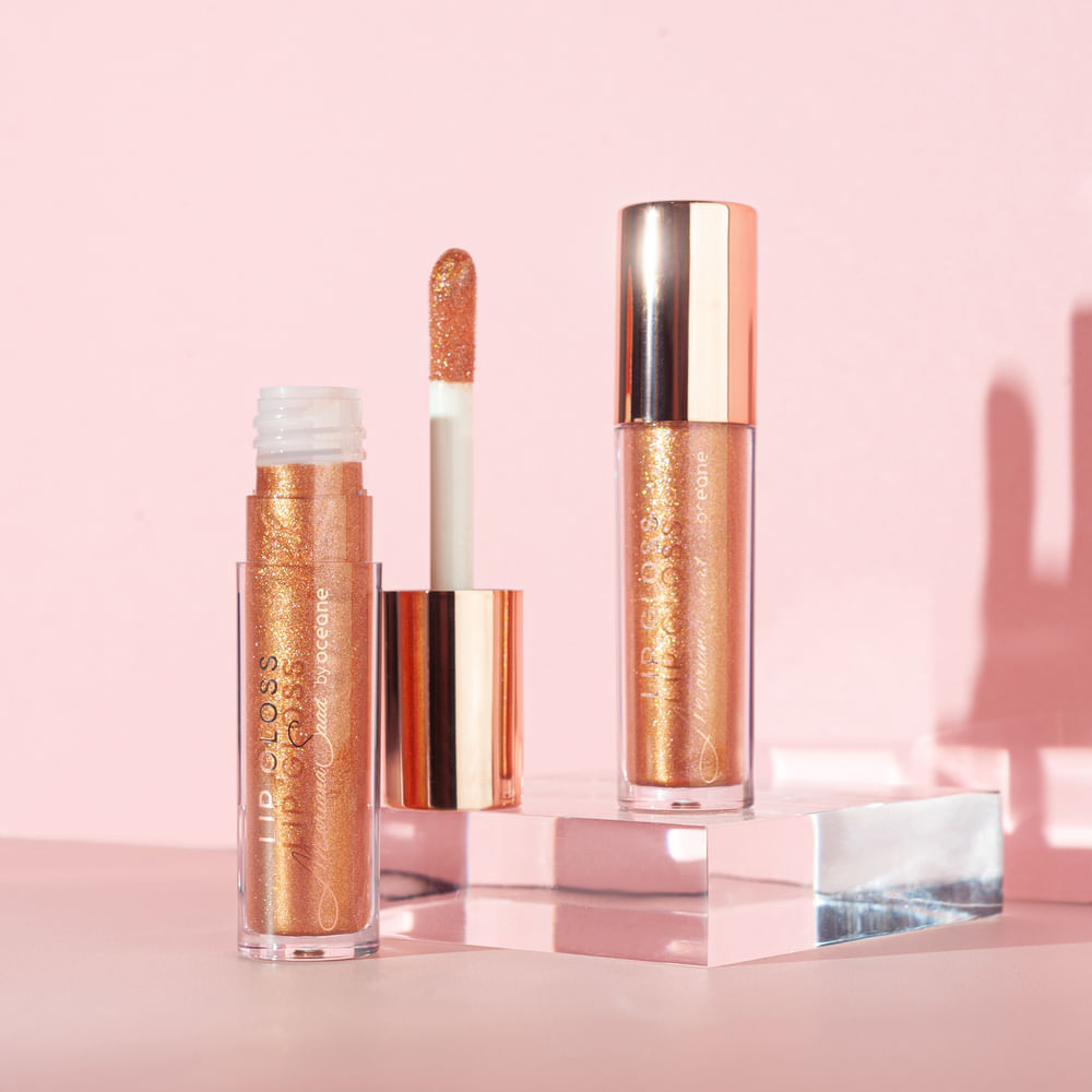 Encontraproduto.com.br - Brilho Labial Rosa Dourado Mariana Saad By Océane - Lip Gloss Sunset 4g