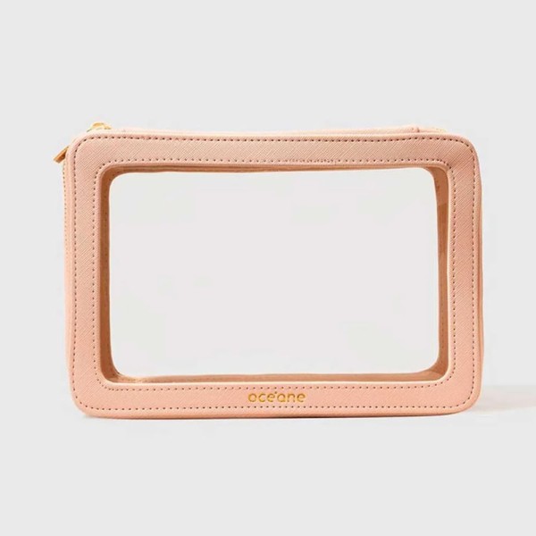 Encontraproduto.com.br - Nécessaire Nude com Transparência - Double Crystal Case