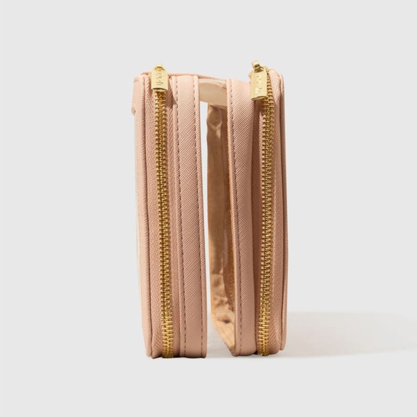Encontraproduto.com.br - Nécessaire Nude com Transparência - Double Crystal Case