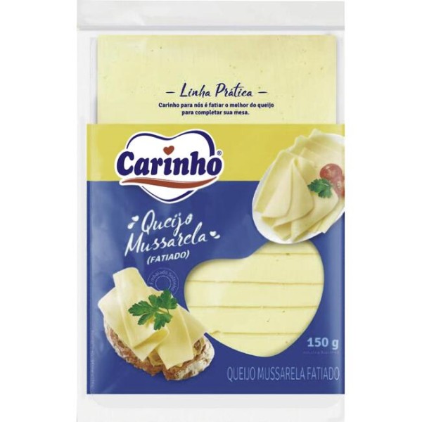 Encontraproduto.com.br - Queijo Mussarela Carinho Fatiado Pacote com 150g