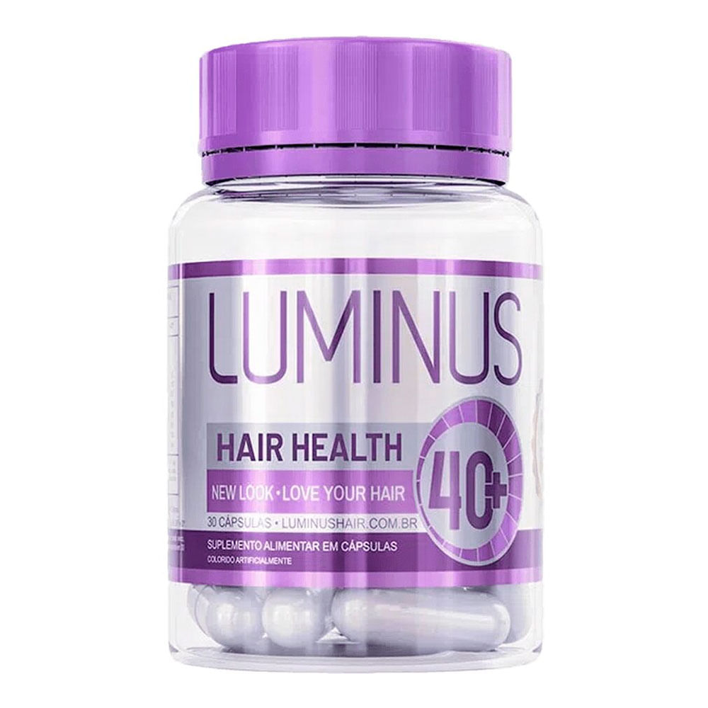 Suplemento Alimentar Luminus Hair 40+ Cabelo,Pele e Unha Com 30 Cápsulas