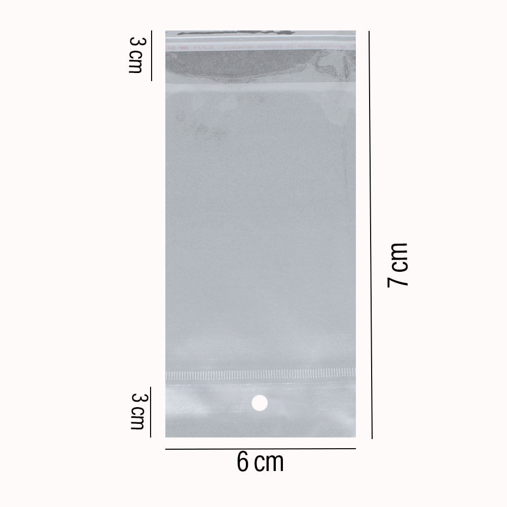 Encontraproduto.com.br - 1000 Unidades saco Plástico Adesivado SEM Solapa 6x7+3 cm