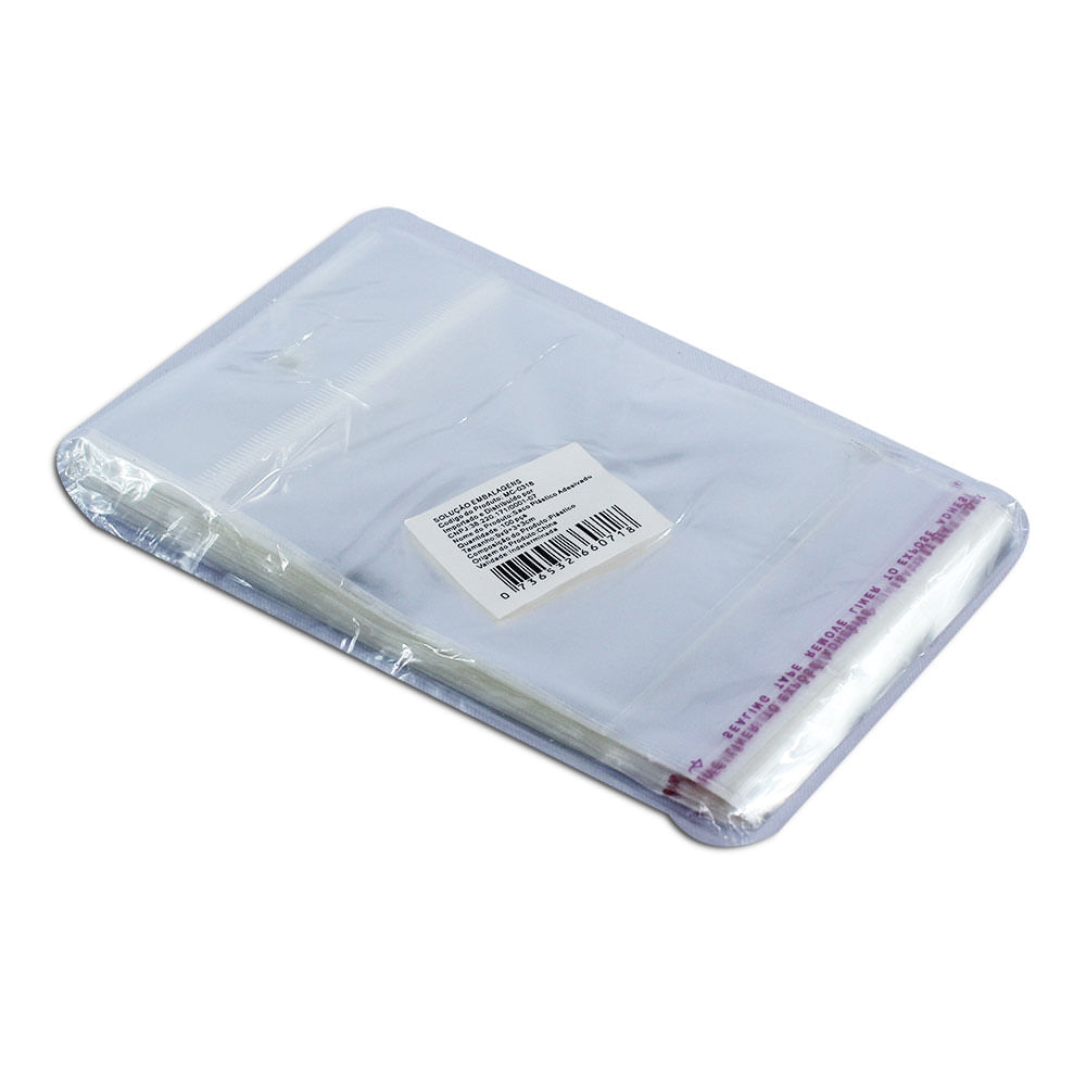 Encontraproduto.com.br - 1000 Unidades saco Plástico Adesivado com Solapa 9x9+3 cm