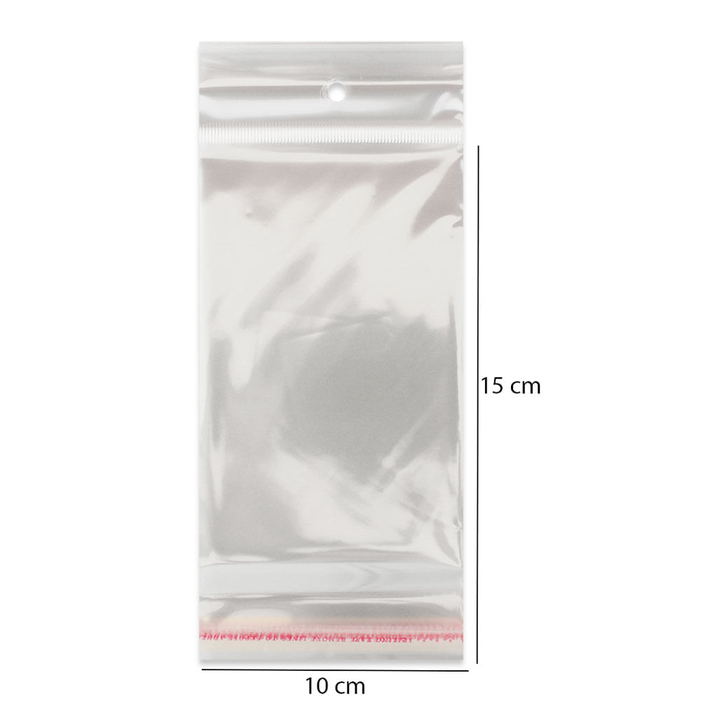 Encontraproduto.com.br - 100 Unidades saco Plástico Adesivado com Solapa 10x15 cm