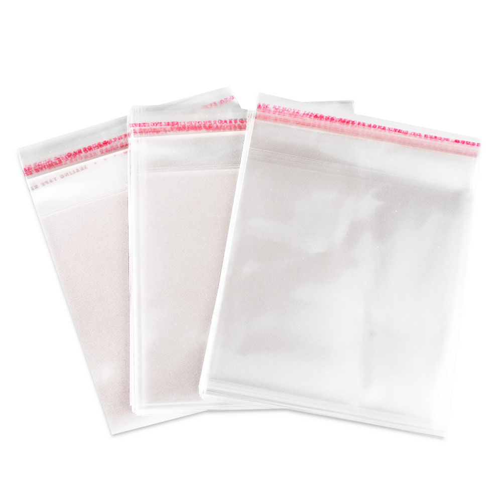 Encontraproduto.com.br - 100 Unidades saco Plástico Adesivado com Solapa 10x15 cm