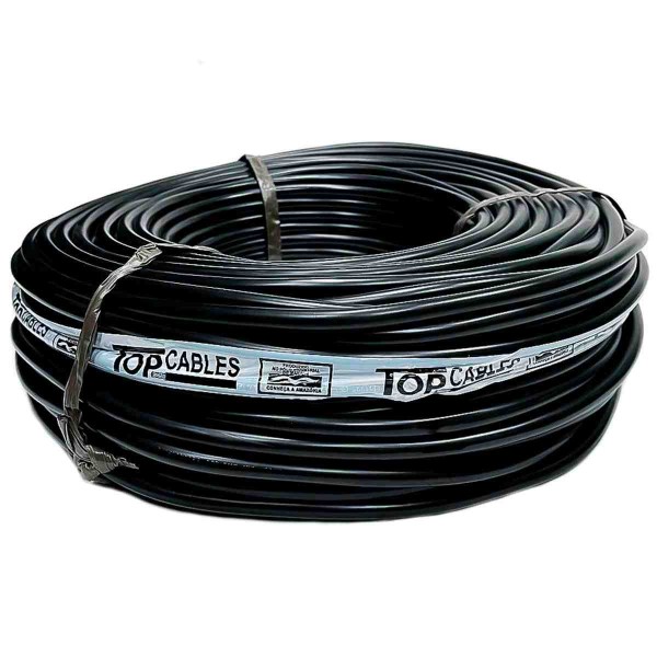 Encontraproduto.com.br - Cabo Elétrico PP Top Cables 300/500V 2x2,5mm 50 metros Preto (MP)