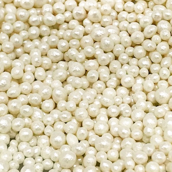Confeitos de Açúcar Pérolas Branca M 60g ABELHA CONFEITEIRA