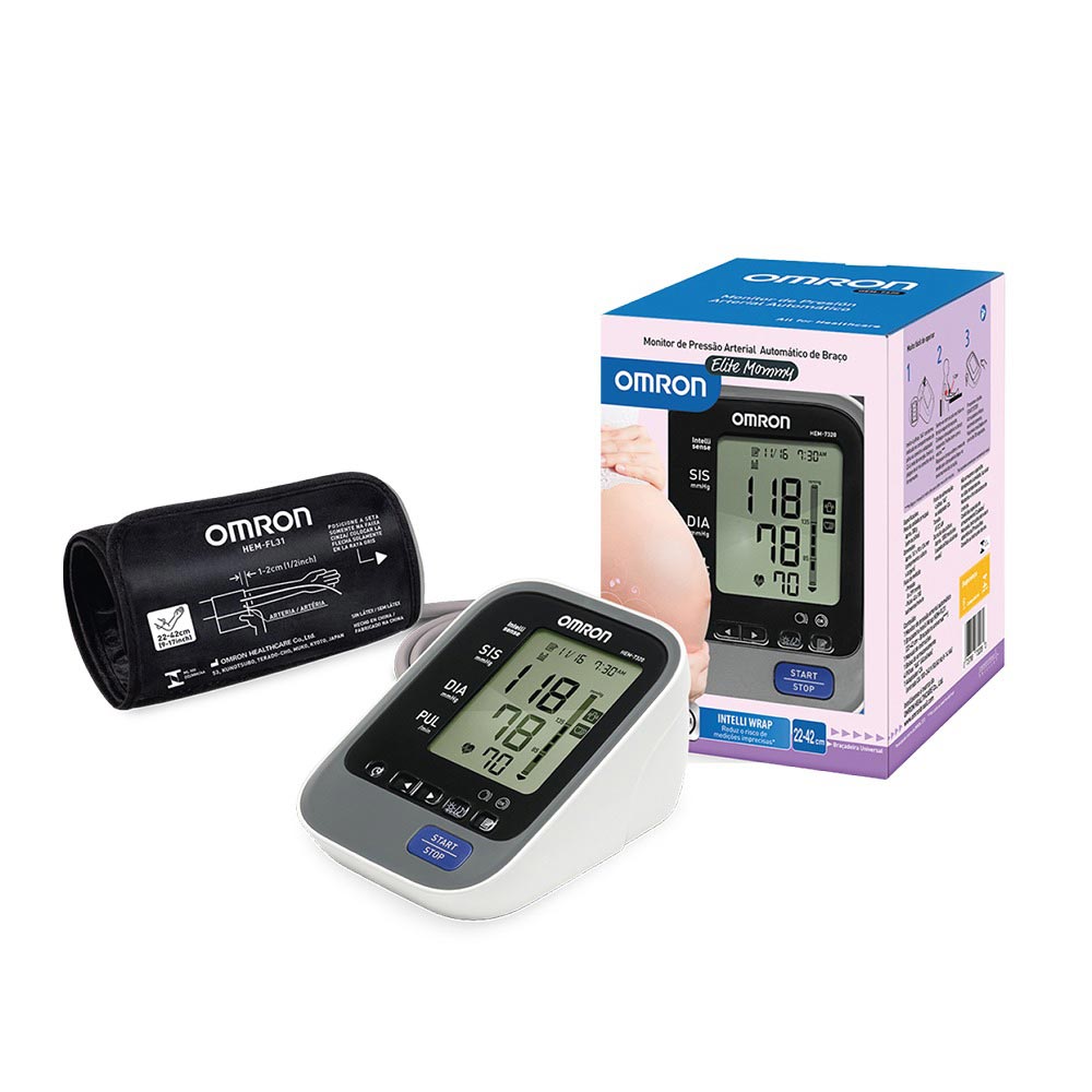 Encontraproduto.com.br - Monitor De Pressão Omron Digital De Braço Automático Mommy