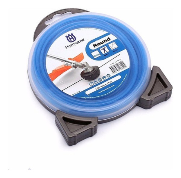 Encontraproduto.com.br - Fio De Nylon P/ Roçadeira 2.4mm 15m Rendondo-husqvarna Cor Azul