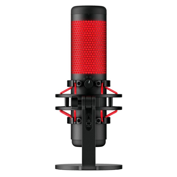 Encontraproduto.com.br - Microfone HyperX QuadCast, LED, USB, Preto, HX-MICQC-BK