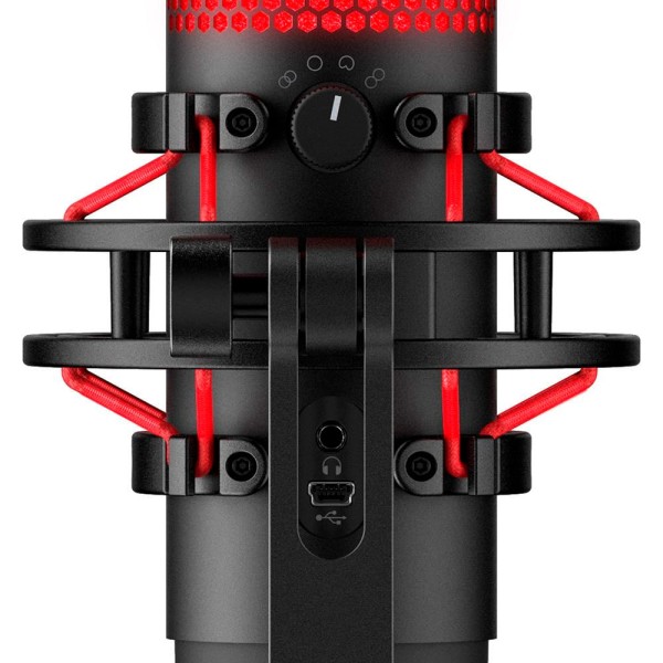 Encontraproduto.com.br - Microfone HyperX QuadCast, LED, USB, Preto, HX-MICQC-BK