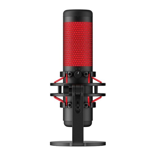 Encontraproduto.com.br - Microfone HyperX QuadCast, LED, USB, Preto, HX-MICQC-BK