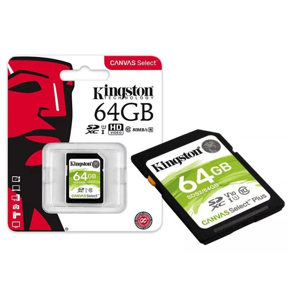 Encontraproduto.com.br - Cartão de Memória SD XC HD 64GB SDS2/64GB - Kingston