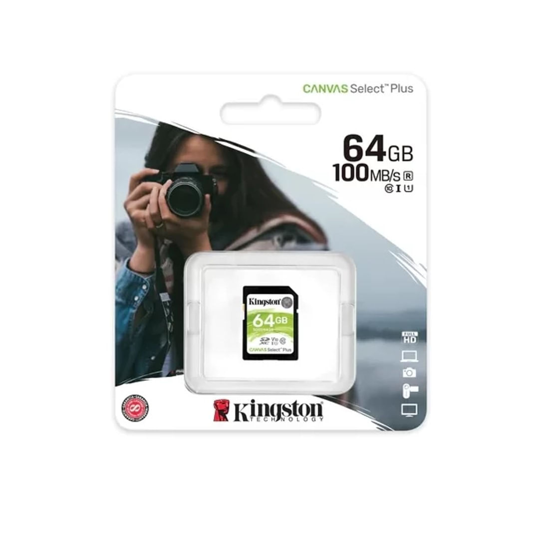 Encontraproduto.com.br - Cartão de Memória SD XC HD 64GB SDS2/64GB - Kingston