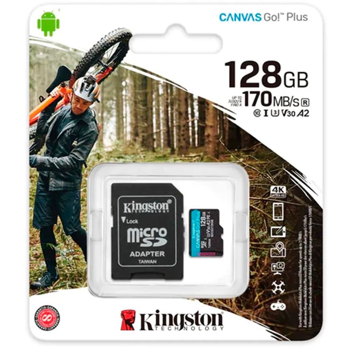 Encontraproduto.com.br - Cartao de Memoria Micro SD HC 256GB com Leitor - Kingston