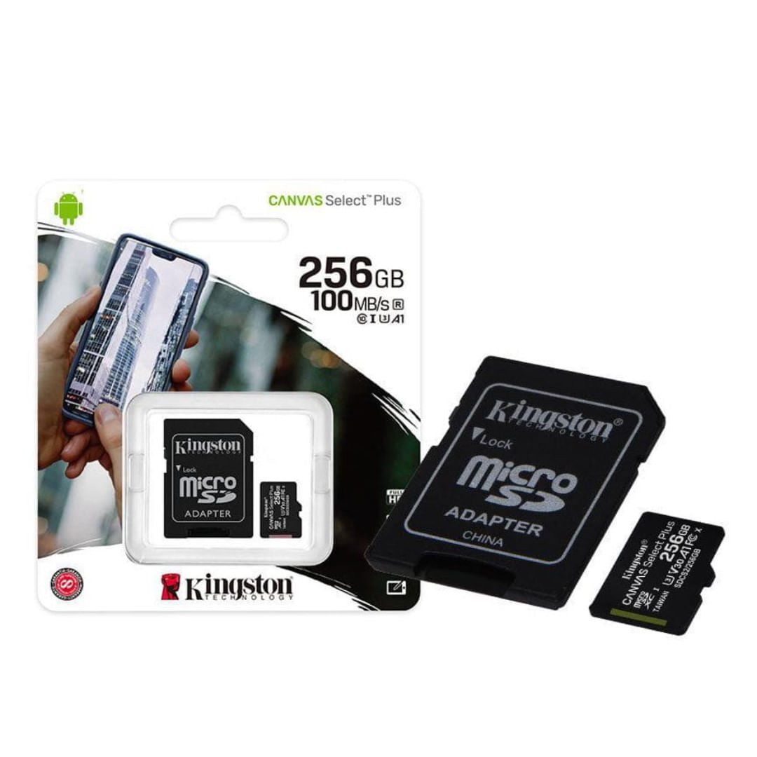Encontraproduto.com.br - Cartao de Memoria Micro SD HC 256GB com Leitor - Kingston