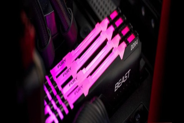 Encontraproduto.com.br - Memória Kingston Fury Beast RGB, 8GB, 1x8GB, 2666MHz, DDR4