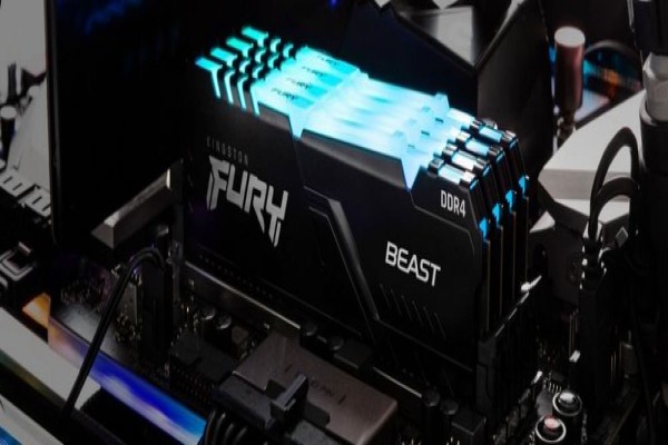 Encontraproduto.com.br - Memória Kingston Fury Beast RGB, 8GB, 1x8GB, 2666MHz, DDR4