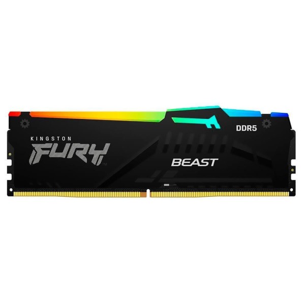 Encontraproduto.com.br - Memória Kingston Fury Beast Para Intel Xmp, Rgb, 8gb, 4800mhz, Ddr5, Cl38, Preto - Kf548c38bba-8