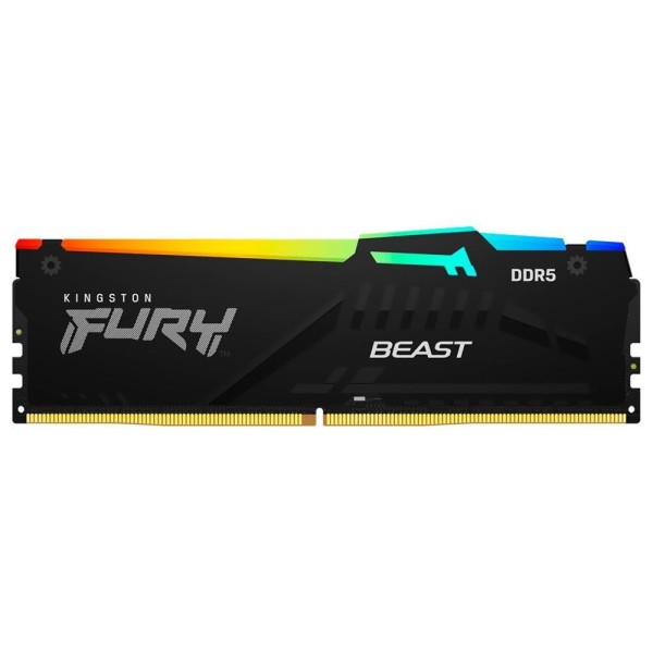 Encontraproduto.com.br - Memória Ram Kingston Fury Beast Ddr5 32gb 4800mhz Rgb - Preto (kf548c38bba-32)