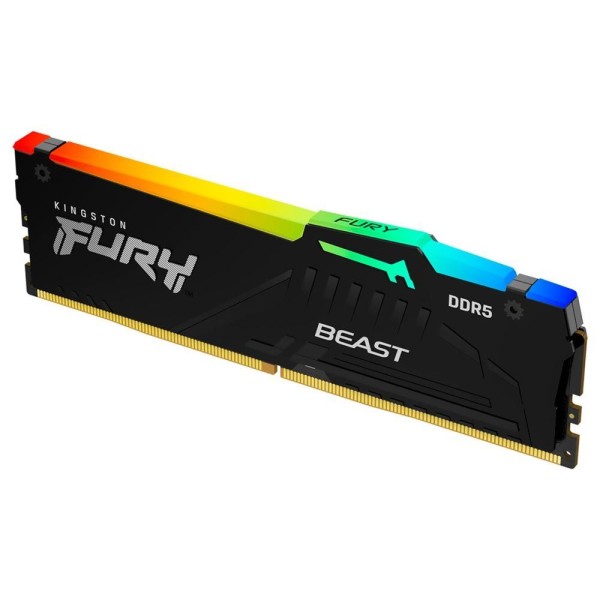 Encontraproduto.com.br - Memória Ram Kingston Fury Beast Ddr5 32gb 4800mhz Rgb - Preto (kf548c38bba-32)