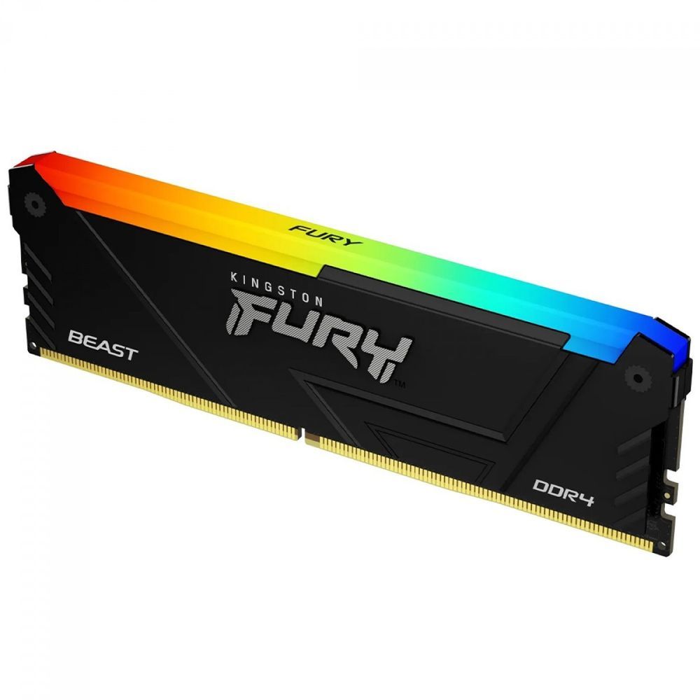 Encontraproduto.com.br - Memória Ram para Desktop 16GB DDR4 3200Mhz Fury Beast RGB KF432C16BB2A/16 - Kingston