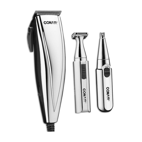 Encontraproduto.com.br - Conjunto de Maquina de Corte com Aparador de Pelos e Trimmer Conair Home Styler