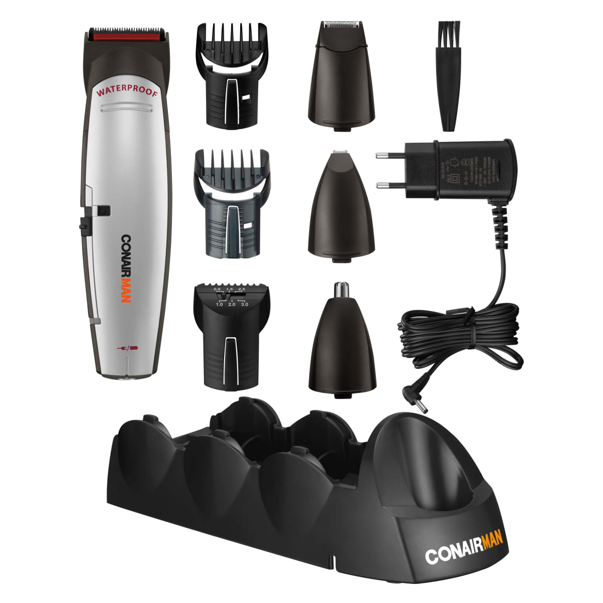 Encontraproduto.com.br - Aparador de Pelos 8 em 1 Conair - à prova dágua e recarregável