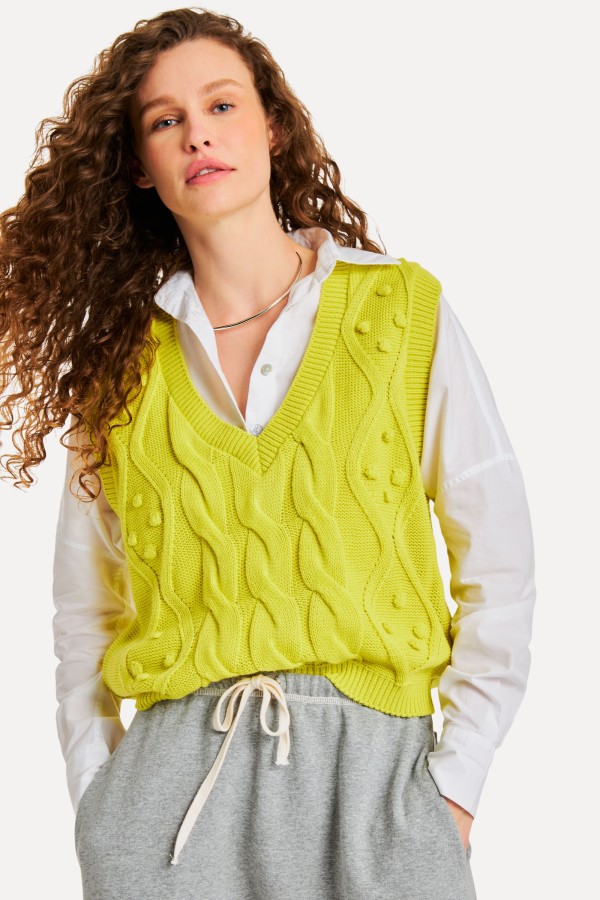 Encontraproduto.com.br - Colete Tricot Trancas