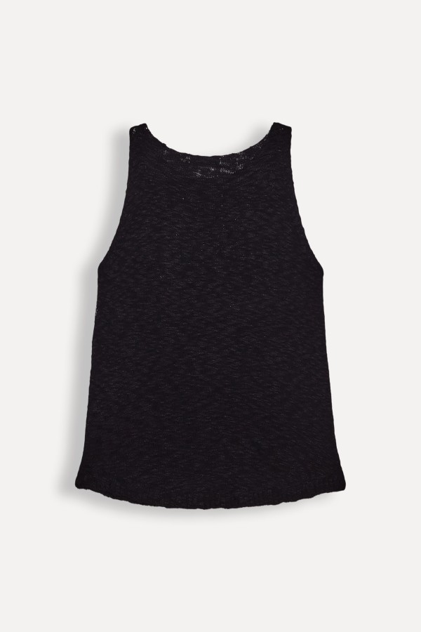 Encontraproduto.com.br - Regata Tricot Tricolor