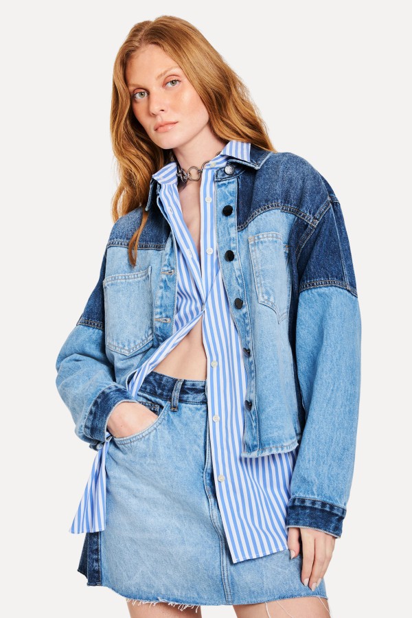 Encontraproduto.com.br - Jaqueta Mix Jeans