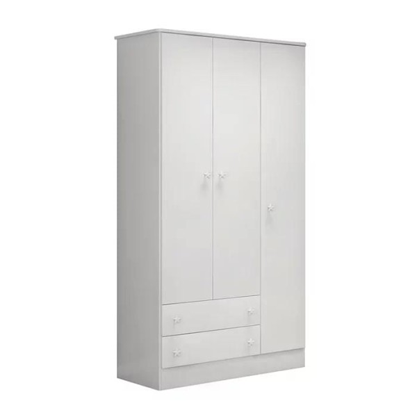 Encontraproduto.com.br - Berço Mini Cama 2484 E Guarda Roupa 2617 Doce Sonho Branco Com Colchao Qmovi