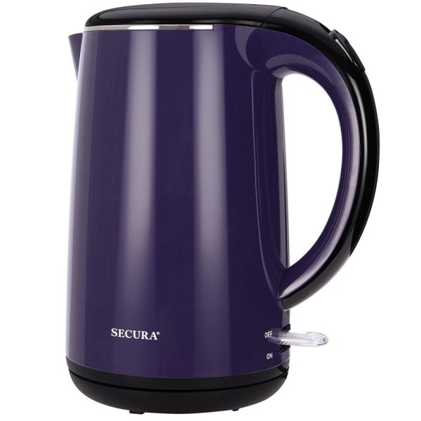 Encontraproduto.com.br - Secura Chaleira Elétrica De Parede Dupla Em Aço Inoxidável 1.8 Quart