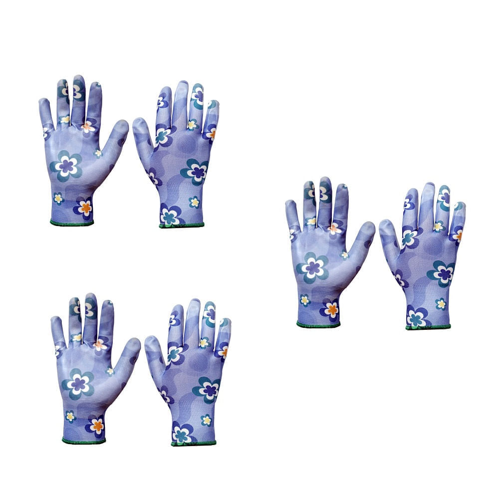 Encontraproduto.com.br - 3 Pares luvas Multiuso com Nitrilo cozinha antibacteriana M