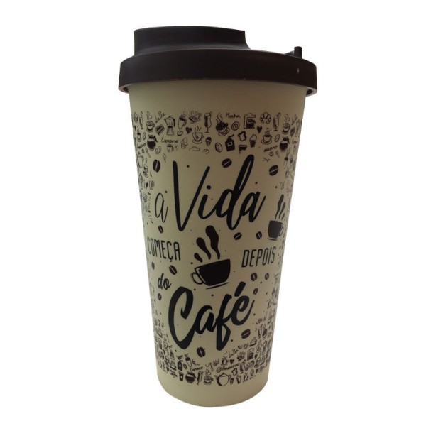 Encontraproduto.com.br - Copo Termico 500 ML Cerigrafado - A vida Começa