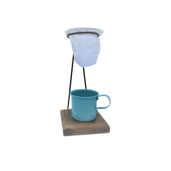 Encontraproduto.com.br - Kit de Café Individual - 1 caneca Azul Claro - Demolição