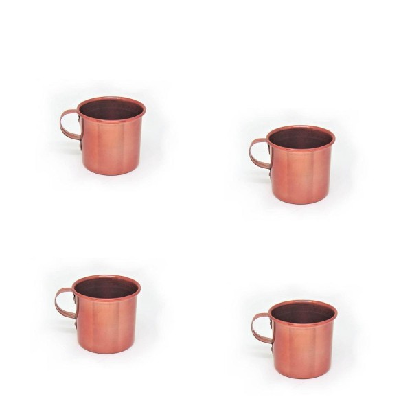 Encontraproduto.com.br - Kit 4 Canecas Cor Cobre Para Moscow Mule