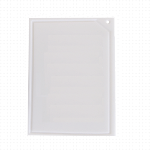 Encontraproduto.com.br - Tabua de Corte em polietileno - branca - canaleta - 50 x 30