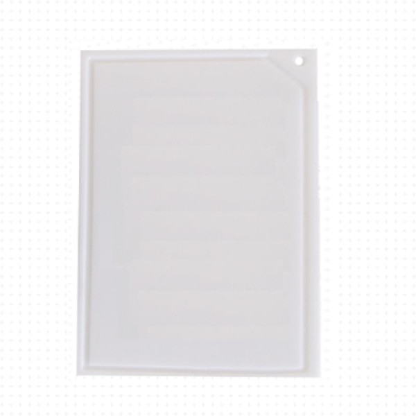 Encontraproduto.com.br - Tabua de Corte em polietileno - branca - canaleta - 50 x 30