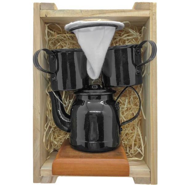 Encontraproduto.com.br - Kit de Café Individual - PRETO - Demolição com engradado