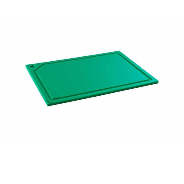 Encontraproduto.com.br - Tabua de Corte em polietileno - Verde - Canaleta - 50 x 30
