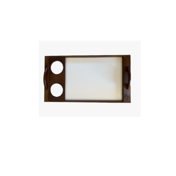 Encontraproduto.com.br - Bandeja com suporte para copos - Rustica - Chef Style