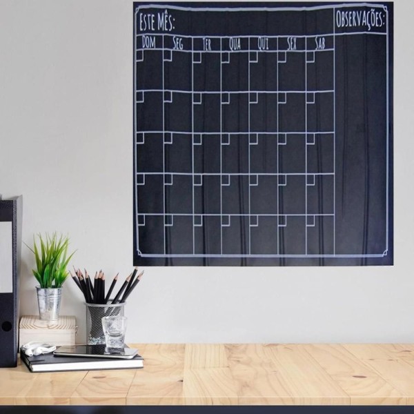 Encontraproduto.com.br - KIT 5 PLANNER QUADRO DE PLANEJAMENTO MENSAL PARA RECADOS LISTA DE COMPRAS AUTOCOLANTE