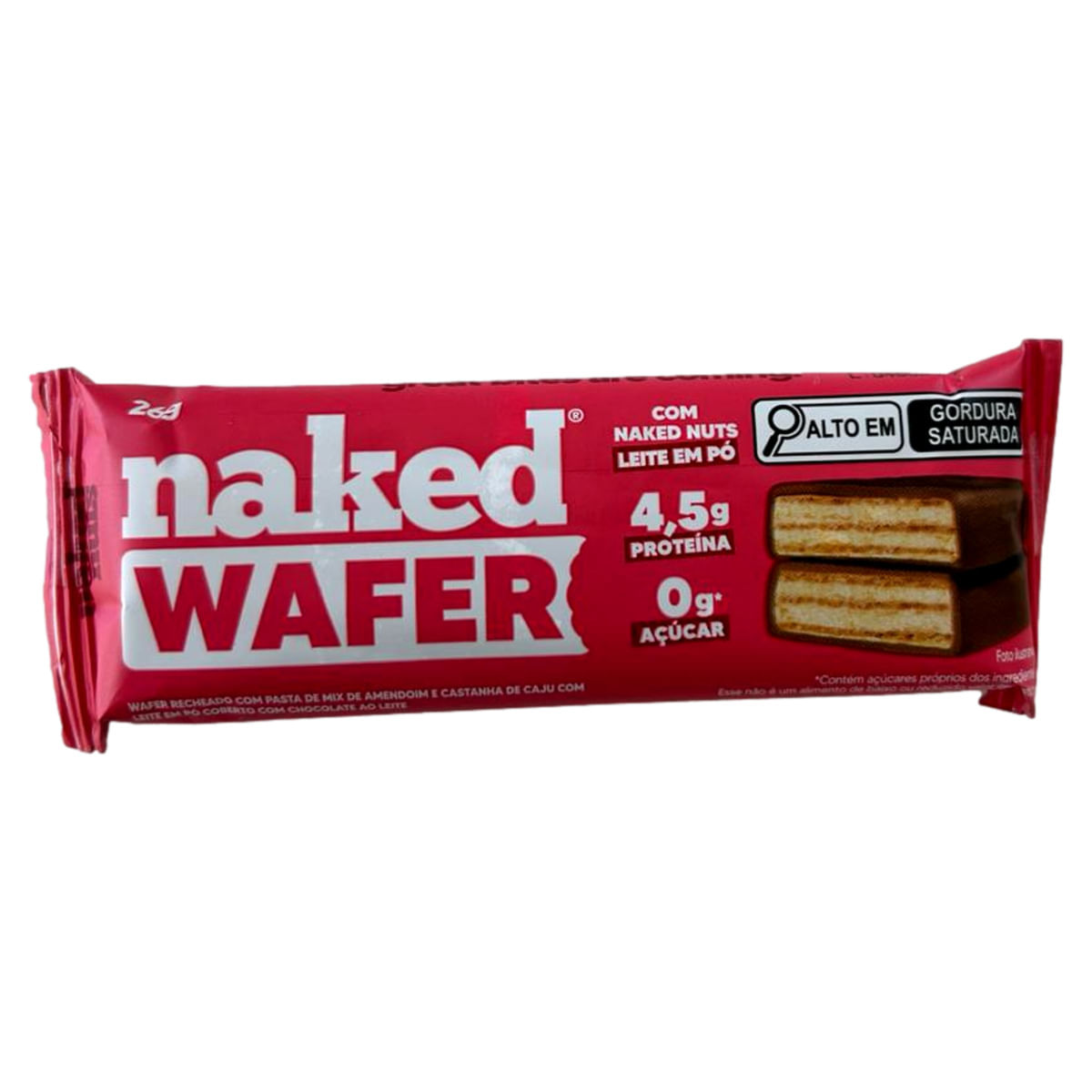 Encontraproduto.com.br - Wafer de Chocolate com Naked de Leite em Pó Naked Nuts 26g