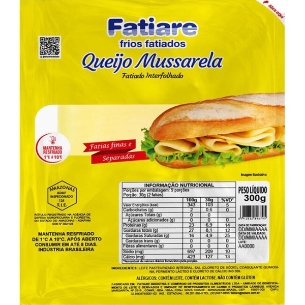 Encontraproduto.com.br - Queijo Mussarela Fatiare Fatiado Pacote com 300g