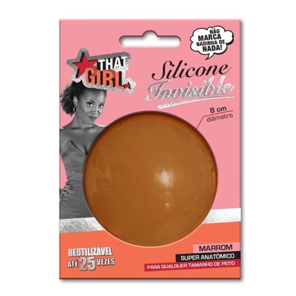 Encontraproduto.com.br - Silicone Adesivo Invisible para Seios That Girl - Marron